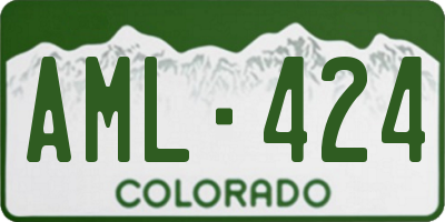 CO license plate AML424