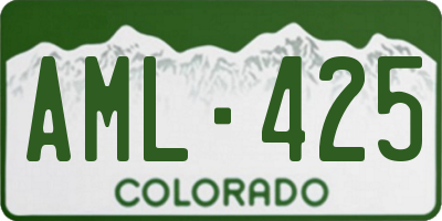 CO license plate AML425