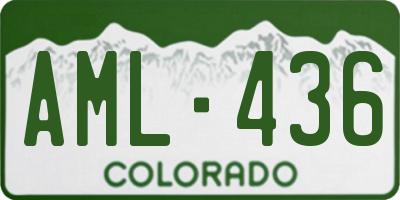CO license plate AML436