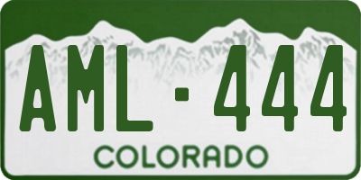 CO license plate AML444