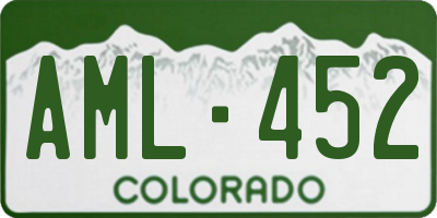 CO license plate AML452