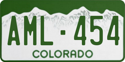 CO license plate AML454