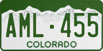 CO license plate AML455