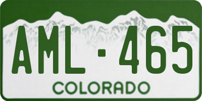 CO license plate AML465