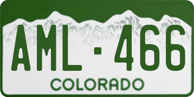 CO license plate AML466