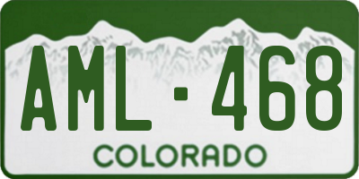 CO license plate AML468