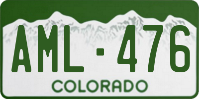 CO license plate AML476