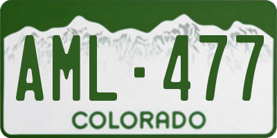 CO license plate AML477
