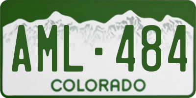 CO license plate AML484