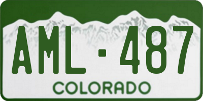 CO license plate AML487