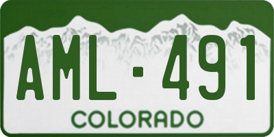 CO license plate AML491