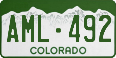 CO license plate AML492