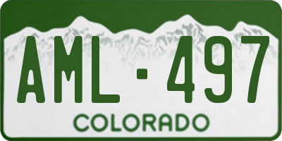 CO license plate AML497