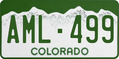 CO license plate AML499