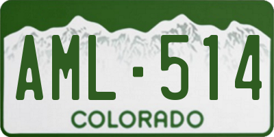 CO license plate AML514