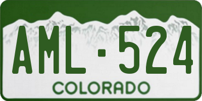 CO license plate AML524