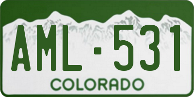 CO license plate AML531