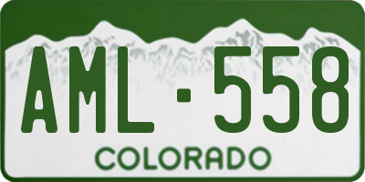 CO license plate AML558