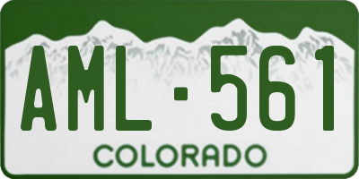 CO license plate AML561
