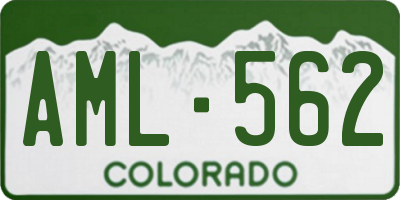 CO license plate AML562