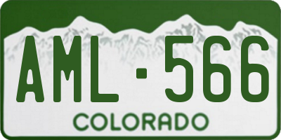 CO license plate AML566