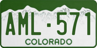 CO license plate AML571