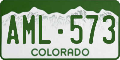 CO license plate AML573