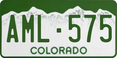 CO license plate AML575