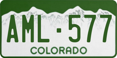 CO license plate AML577