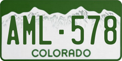 CO license plate AML578