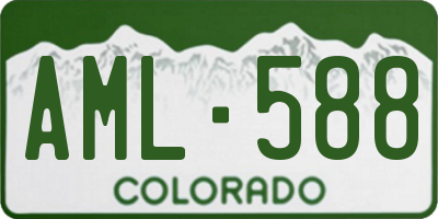 CO license plate AML588