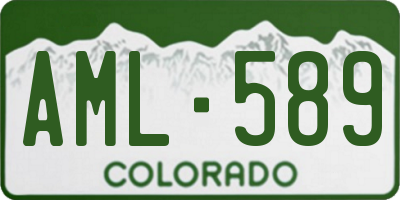 CO license plate AML589