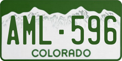 CO license plate AML596