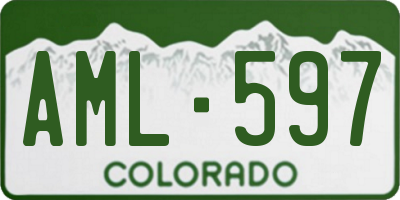 CO license plate AML597