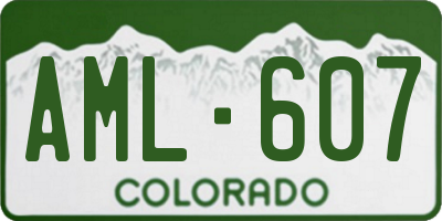 CO license plate AML607