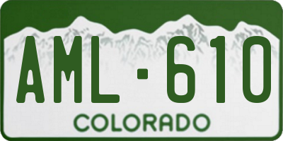 CO license plate AML610