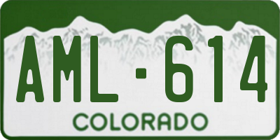 CO license plate AML614