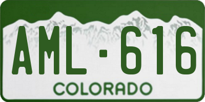 CO license plate AML616