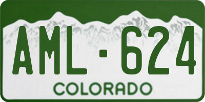 CO license plate AML624