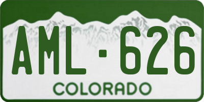 CO license plate AML626