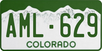 CO license plate AML629
