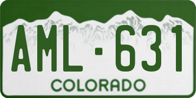CO license plate AML631