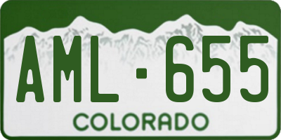 CO license plate AML655