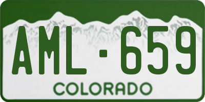 CO license plate AML659