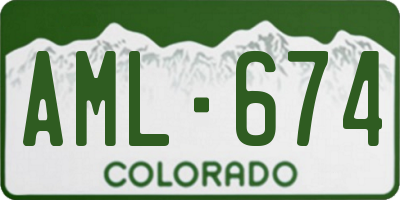 CO license plate AML674
