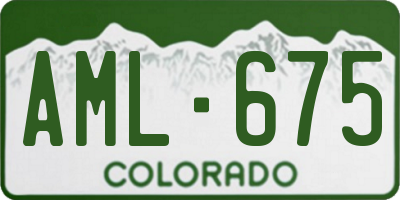 CO license plate AML675