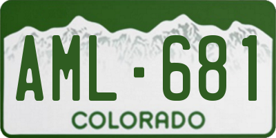 CO license plate AML681
