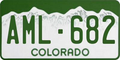 CO license plate AML682