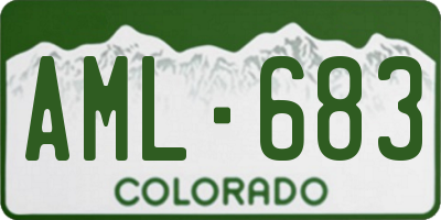 CO license plate AML683