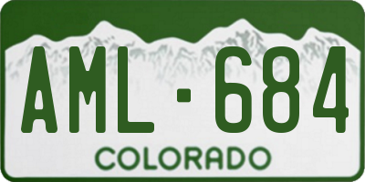 CO license plate AML684